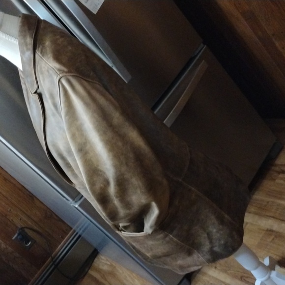 MEN'S M KENNETH COLE REACTION BROWN WASHED OUT AWESOME GRUNGE LOOK LEATHER COAT - Picture 7 of 16